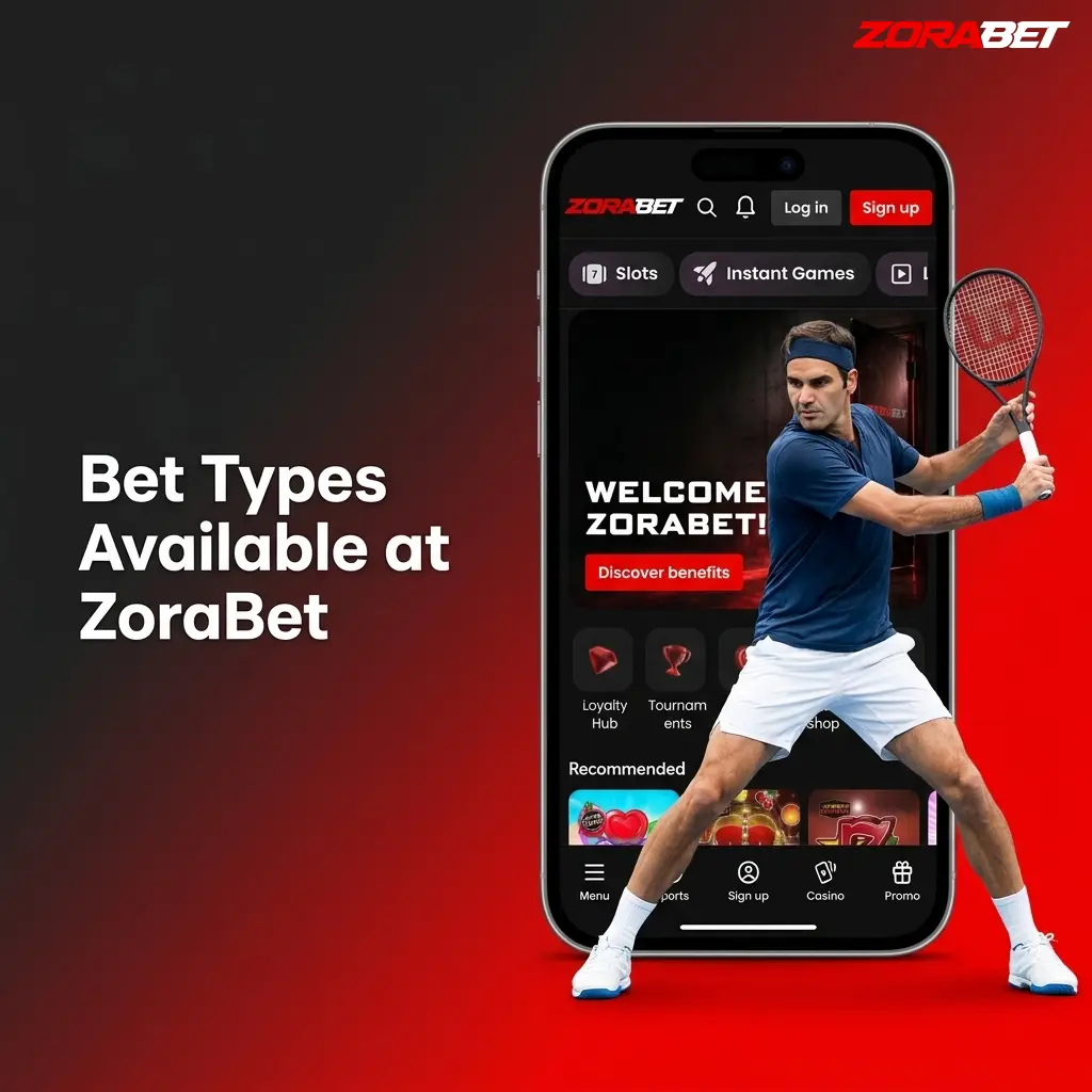 ZoraBet bet types including single, accumulator, system, live, and treble bets explained for sports betting users