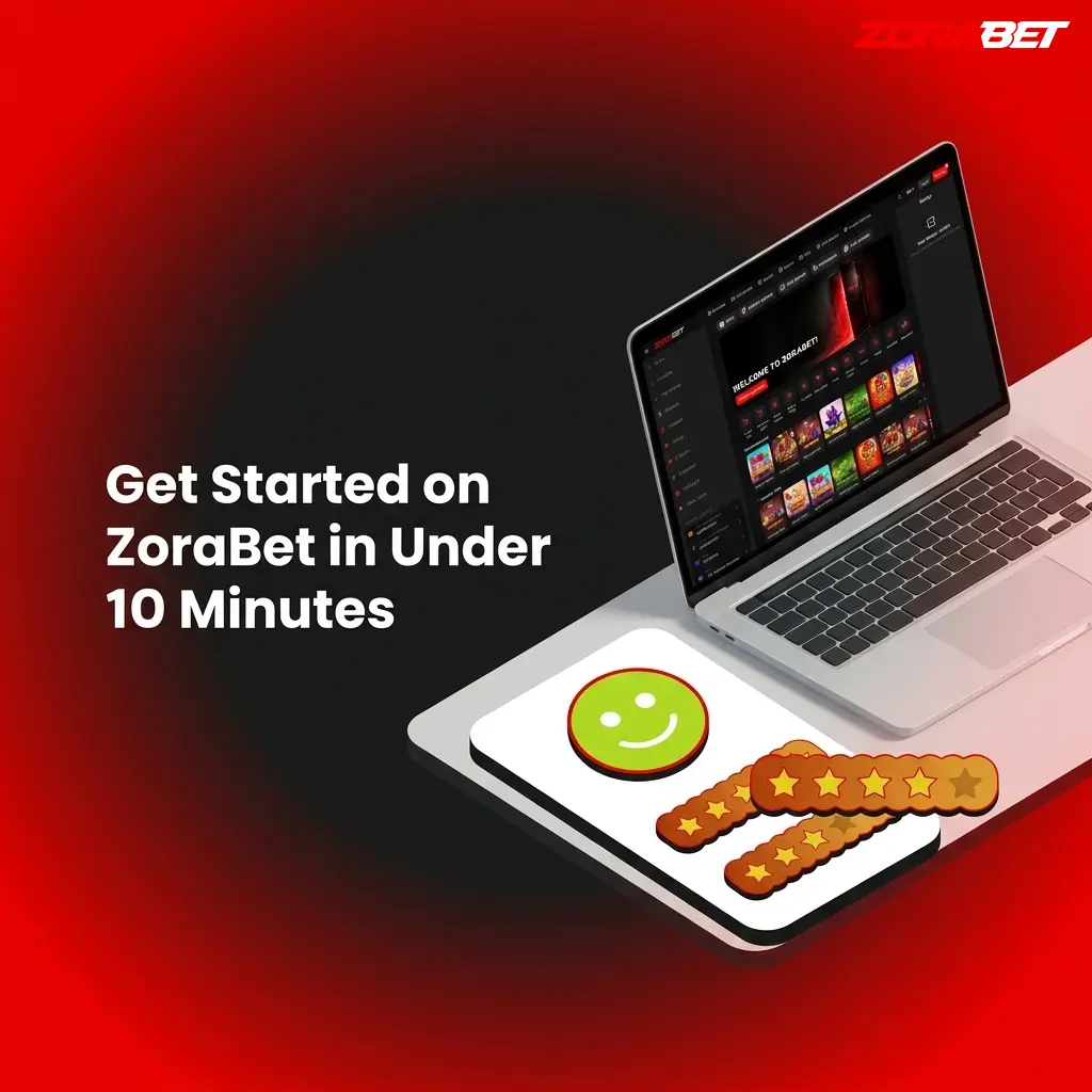 ZoraBet registration and setup process showing account creation, verification, deposit, and first bet steps in under 10 minutes