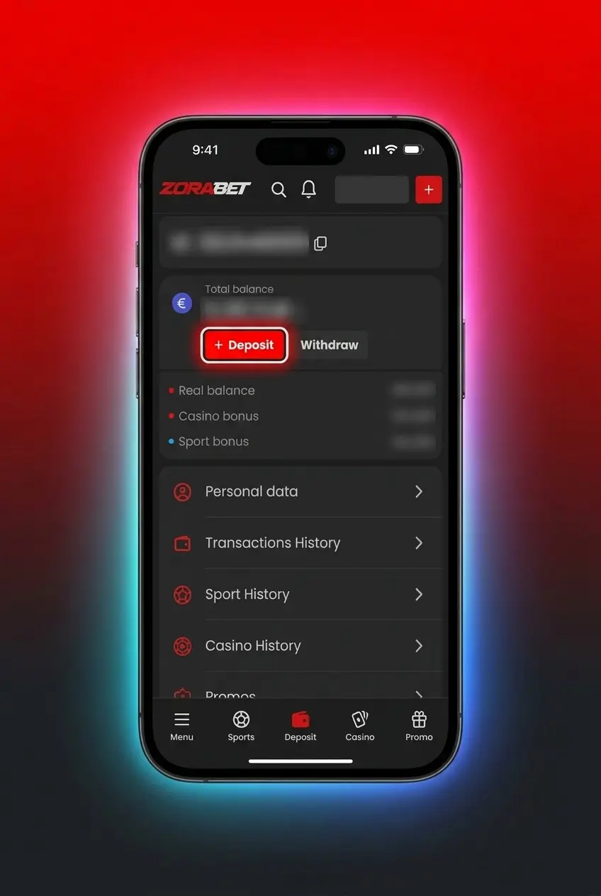 ZoraBet deposit guide for Serbian players showing payment methods like VISA, Skrill, and Google Pay with step-by-step instructions